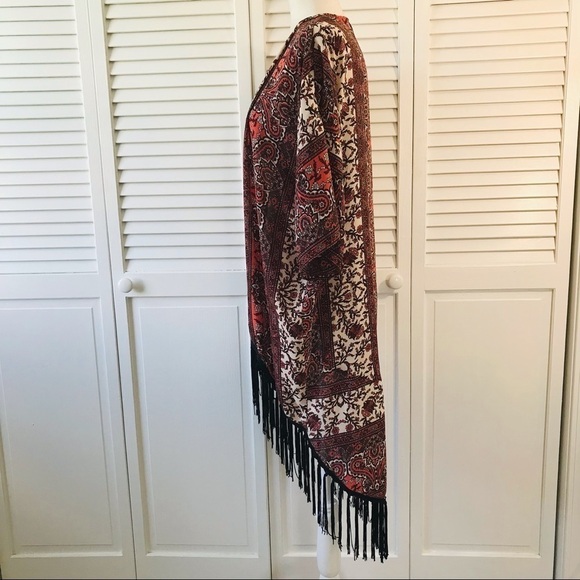 2/$25 ALLOY APPAREL Open Front Short Sleeve Kimono Size Small - Picture 2 of 8